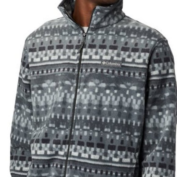 columbia men's steens mountain print fleece jacket